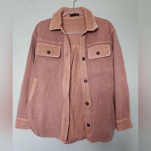 Black Tape Fuzzy Elbow Patch Jacket S/P